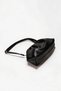 Women's Black Ruched Wrinkled Leather Look, Stylish Portfolio and Strap Shoulder Bag - 6