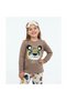 100% Cotton 3-Piece Pajama Sets with Eye Mask Character Print for Children - 2