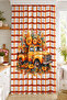 Vintage Pickup Truck and Pumpkin Patterned Digital Printed Single Wing Background Curtain (with Throw Pillow Cover as a Gift) - 2