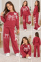 Girls' Bow-Tie Top and Bottom Tracksuit Set – Best Day Forever Printed, Ribbon Detail - 2