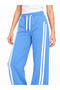 25410-26 Girl's White Striped Wide Leg 3 Thread Ribbed Sweatpants 5-8 Years Old - 5