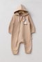 Unisex Baby Skateboarder Duck Printed 100% Cotton 2 Thread Hooded Jumpsuit