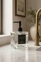 Transparent Glass Liquid Soap Dispenser with Black Cap 450 ml - 4