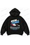 Ayrton Senna F1 Printed Black Oversize Boxy Hoodie Sweatshirt