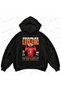 Charles Leclerc F1 Printed Black Oversize Boxy Hoodie Sweatshirt