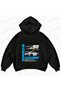 Porsche 911 Gt3 Rs Printed Black Oversize Boxy Sweatshirt
