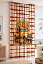 Vintage Pickup Truck and Pumpkin Patterned Digital Printed Single Wing Background Curtain (with Throw Pillow Cover as a Gift) - 3