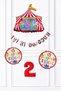 Circus Theme 2Nd Birthday Round and Circus Tent Balloon Set Set277 2 Years Old