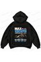 Max Verstappen F1 Printed Black Oversize Boxy Hoodie Sweatshirt