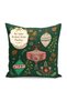 Vintage Single Wing Background Curtain with Christmas Tree and Ornaments Pattern (with Cushion Cover as a Gift) - 4