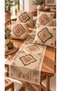 Bohemian Ethnic 4-Piece Cushion Cover + 1 Runner Set – 43X43 cm Double-Sided Cover, 40X140 cm Runner - 2