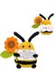Positive Crochet Flower Bee with Encouragement Card, Handmade Funny Gift