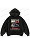 Porsche 911 Gt3 Rs Graphic Printed Oversize Boxy Hooded Sweatshirt