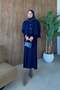 Salda Cape Dress Navy Blue