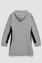 Women's Hooded Gray Tracksuit Set with Black Stripe Detail - 2
