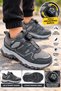 Boys' Smart Mechanism Lace-Up Rubber Sole Water Resistant Children's Trekking Boots