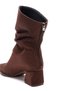 Veyra Brown Suede Block Heeled Drawstring Women's Boots - 2