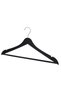 Wooden Look Premium Quality 10-Piece Plastic Clothes Hangers - Black - 5