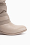 Raine Beige Suede Bellows Buckle Women's Boots - 3