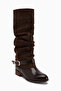 Raine Brown Suede Bellows Buckle Women's Boots - 2