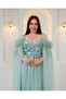 Special Design Diamond Detailed Satin Long Nightgown with Box