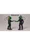 Couples' Special Biker Figure Keychain Set with Helmets - Blonde Woman and Man 2-Piece 3D Printing - 3