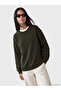 Two Mt Shop Quality Lcw Modest Khaki Plain Standard & Regular Women's Sweatshirt Tunic - 2