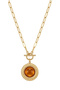 Women's Amber Stone Vintage Design Necklace - 2