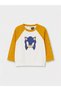 White Easy-To-Wear Sonic Printed Boys' Sweatshirt