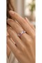 Pink Enamel Adjustable Steel Ring with Colorful Flower Motif - Anti-Tarnish - 2