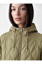 Two Mt Shop Quality Lcw Everyday Khaki Hooded Oversize Women's Puffer Coat - 3