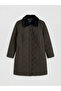 Two Mt Shop Quality Lcw Grace Brown Fur Collar Quilted Women's Puffer Coat - 6