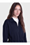 Two Mt Shop Quality Lcw Modest Navy Blue Interlock Plain Comfortable & Relaxing Women's Sweatshirt Tunic - 3
