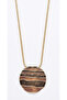 Women's Brown Stone Vintage Design Necklace - 3