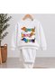 Team Sweatshirt Dog Triple Printed Girls Boys Crew Neck Sweatshirt