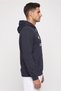 Men Sportswear Fit Brand Logo Outdoor Hoodie, Navy Blue - 3