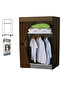 Portable Wardrobe Closet Clothes Rack Organizer Hanger Shelves Compact Blue - 3