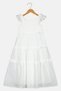Kids Girl Eyelet Dress, White - 2