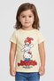 Toddlers Girl Crew Neck Short Sleeve Hello Kitty Print T-Shirt, Yellow