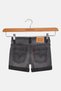 Kids Girl Washed Girlfriend Denim Shorts, Charcoal - 3