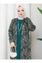 Plus Size Patterned Knitted Fabric Dress - 4