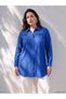 Two Mt Shop Quality Lcw Curve Blue Plain Loose & Baggy Women's Shirt Tunic