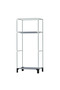 Portable Wardrobe Closet Clothes Rack Organizer Hanger Shelves Compact Blue - 2