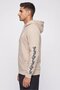 Men Sportswear Fit Brand Logo Outdoor Hoodie, Beige - 3
