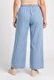 Women Loose Fit Wide Leg Trouser Pants, Indigo Blue - 4