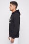 Men Sportswear Fit Brand Logo Outdoor Hoodie, Black - 3
