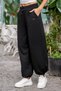 Soft Textured Adjustable Cuff Barrel Jogger Sweatpants