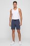 Men Brand Logo Sleepwear Shorts, Dusty Navy - 2