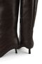 Women's Retro Short Heeled Boots - Brown-Leather - 4