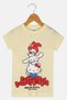 Toddlers Girl Crew Neck Short Sleeve Hello Kitty Print T-Shirt, Yellow - 2